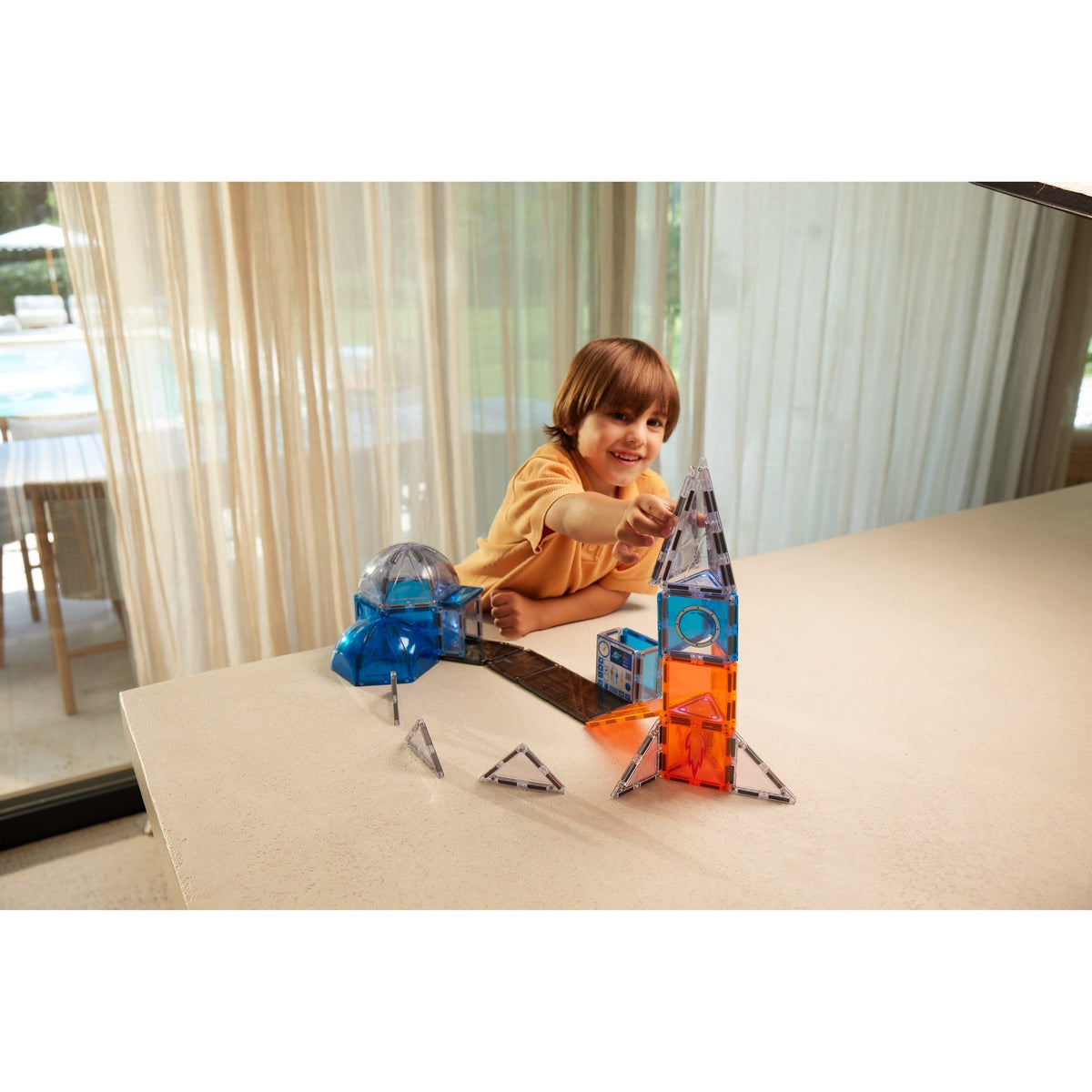 Cleverclixx Magnetic Tiles Cleverclixx Space Mission Pack - 47 Pieces