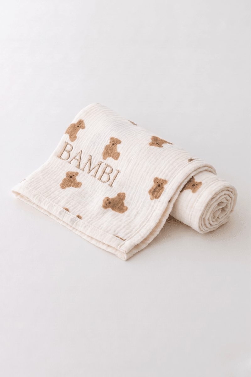 Cozy Crew Club Blankets The Bear Muslin Blanket Swaddle