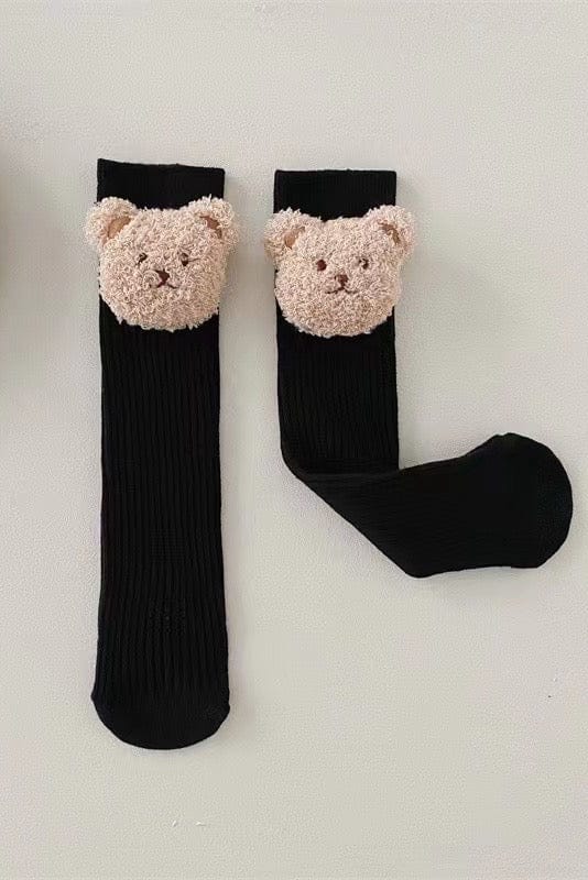 Cozy Crew Club Socks Black The Bear Knee Socks - Super Soft