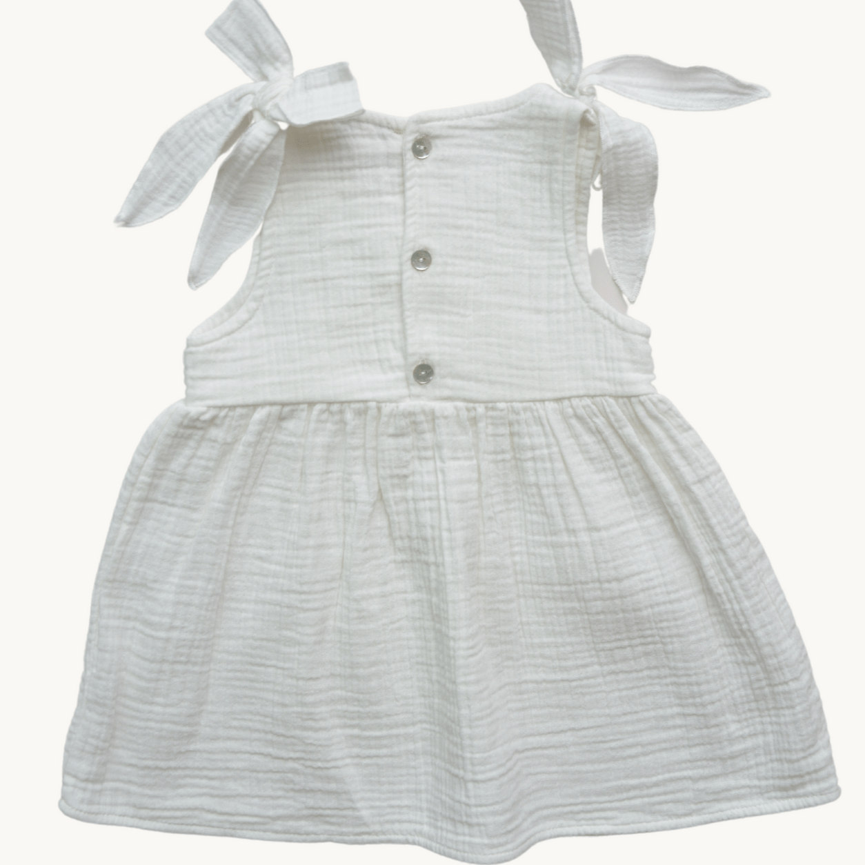 Eli + Nev Dress Shoulder Tie Girls Dress (White)