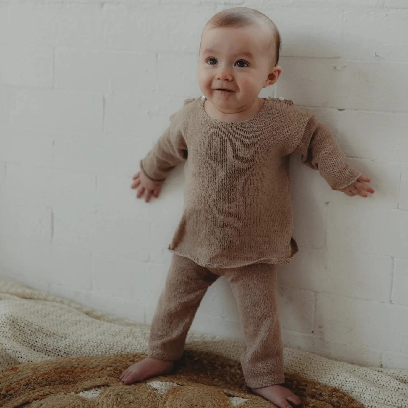 Gooseberry Fool Trousers Lightweight Organic Cotton Baby Trousers (Sand)