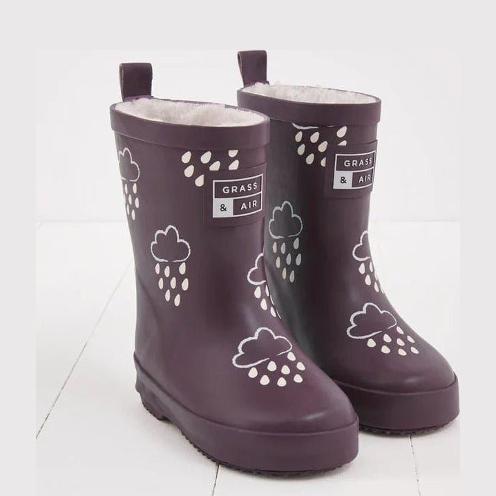 Grass & Air Wellie Boots Grass & Air Kids Colour Changing Wellies (Amethyst Purple)