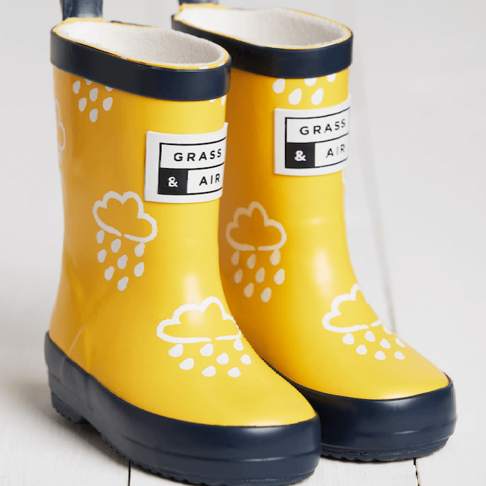 Grass & Air Wellie Boots Colour Changing Wellies (Yellow)
