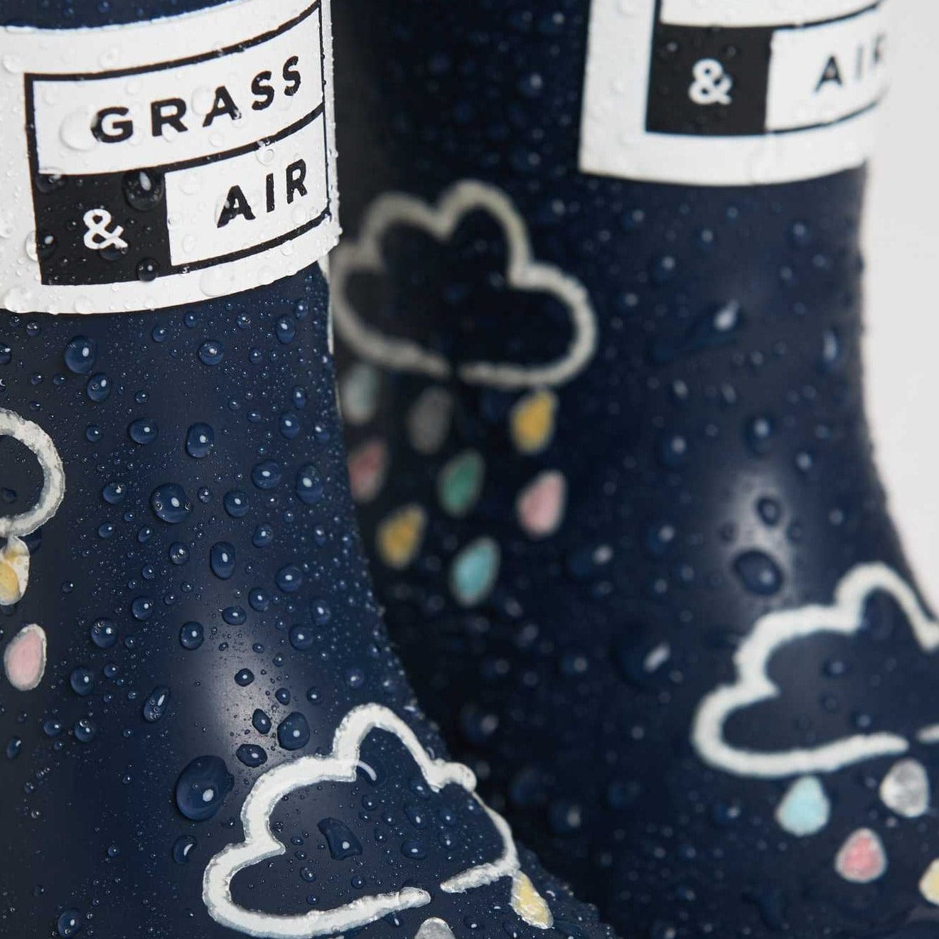 Grass & Air Wellie Boots Grass & Air Kids Colour Changing Wellies (Navy)
