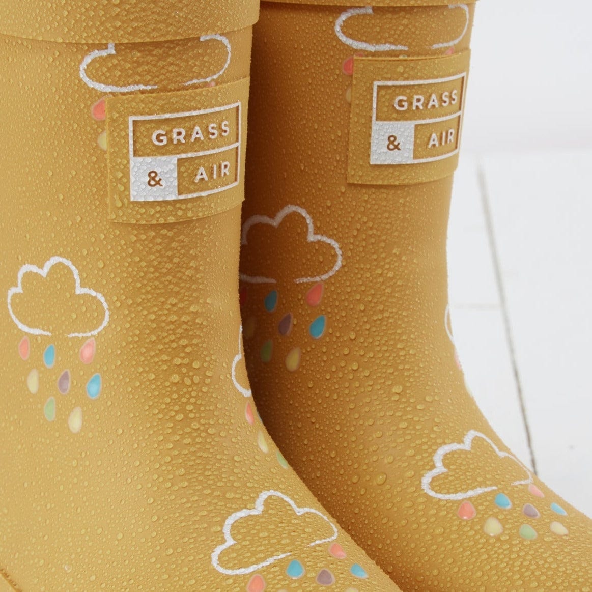 Grass & Air Wellie Boots Grass & Air Kids Colour Changing Wellies (Ochre)