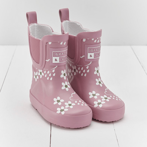 Grass & Air Wellie Boots Grass & Air Kids Colour Changing Wellies (Pink)