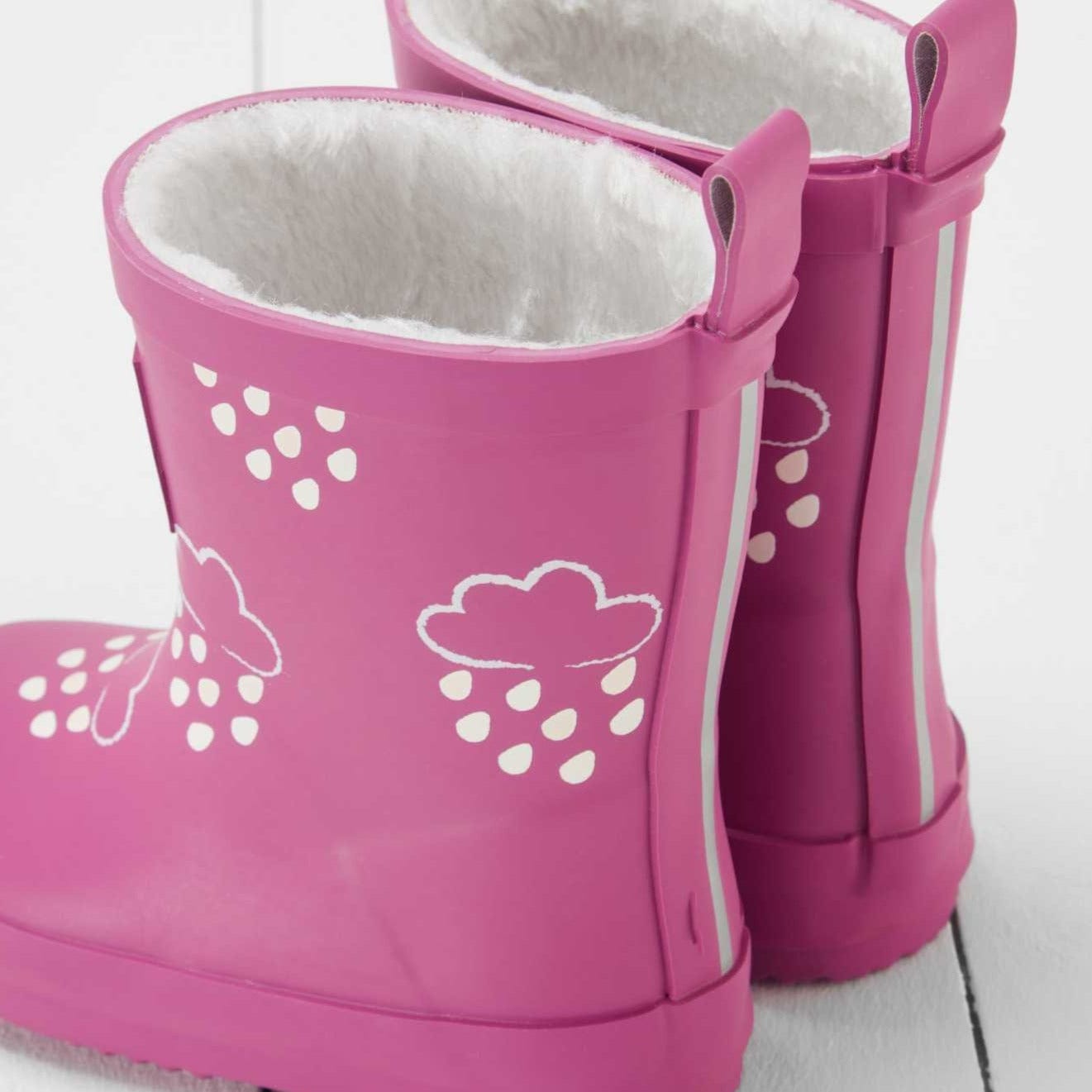 Grass & Air Wellie Boots Kids Colour Changing Wellies (Orchid Pink)