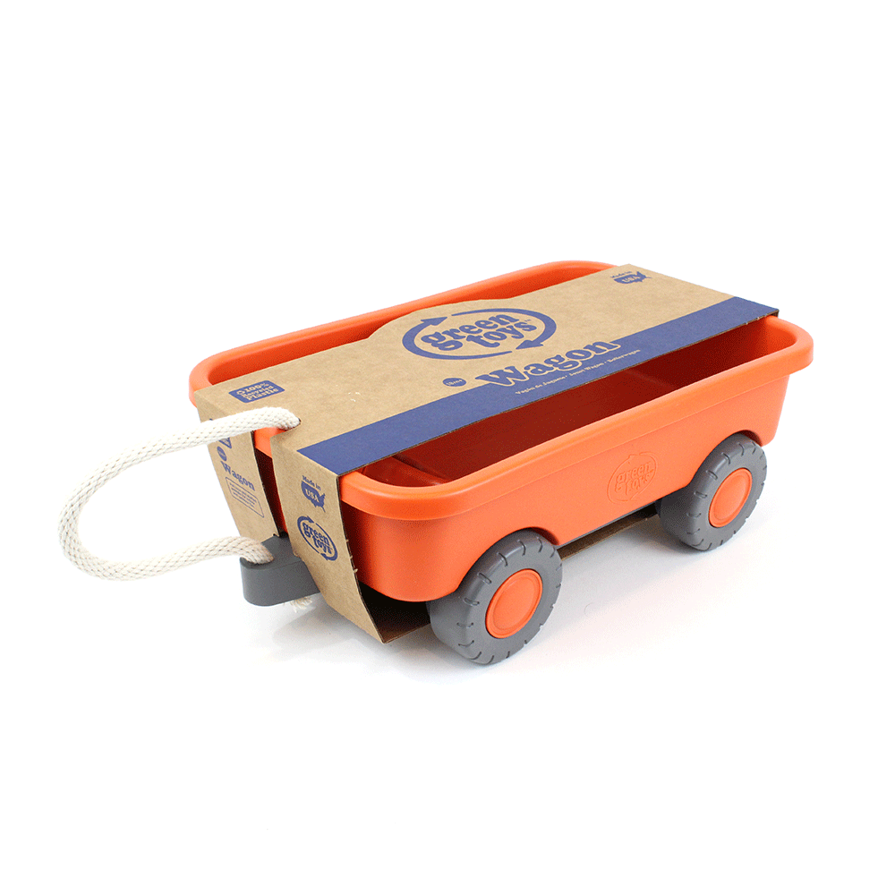 Green Toys Orange Pull Along Wagon