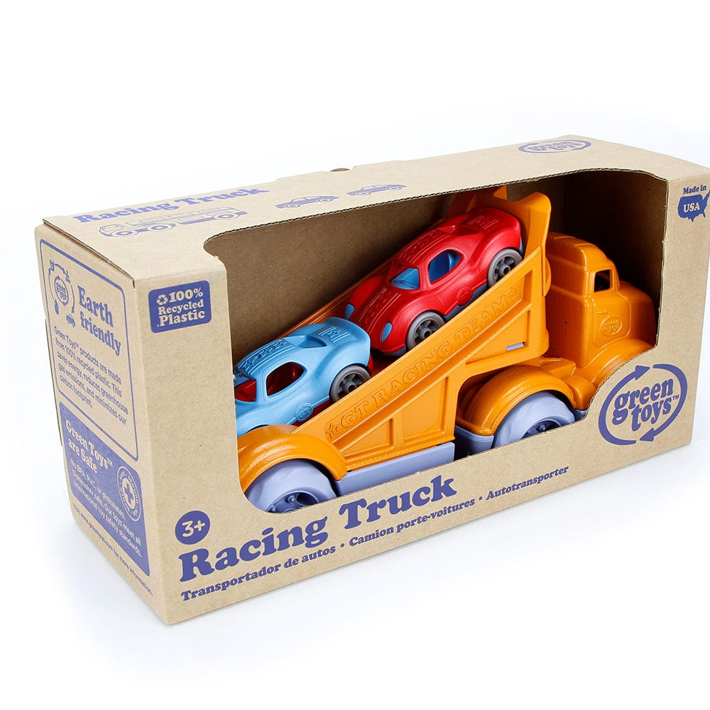 Green Toys Racing Truck With 2 Race Cars