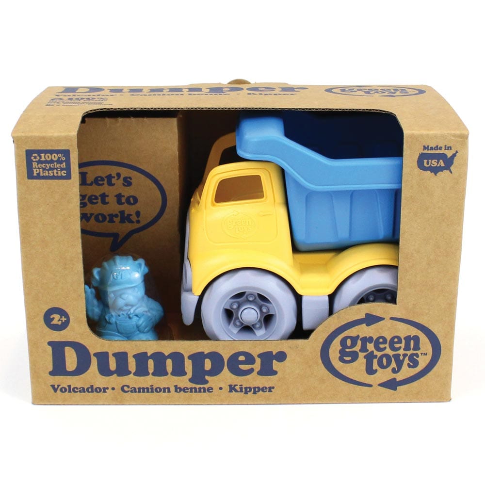Green Toys Yellow and Blue Dumper Truck Toy