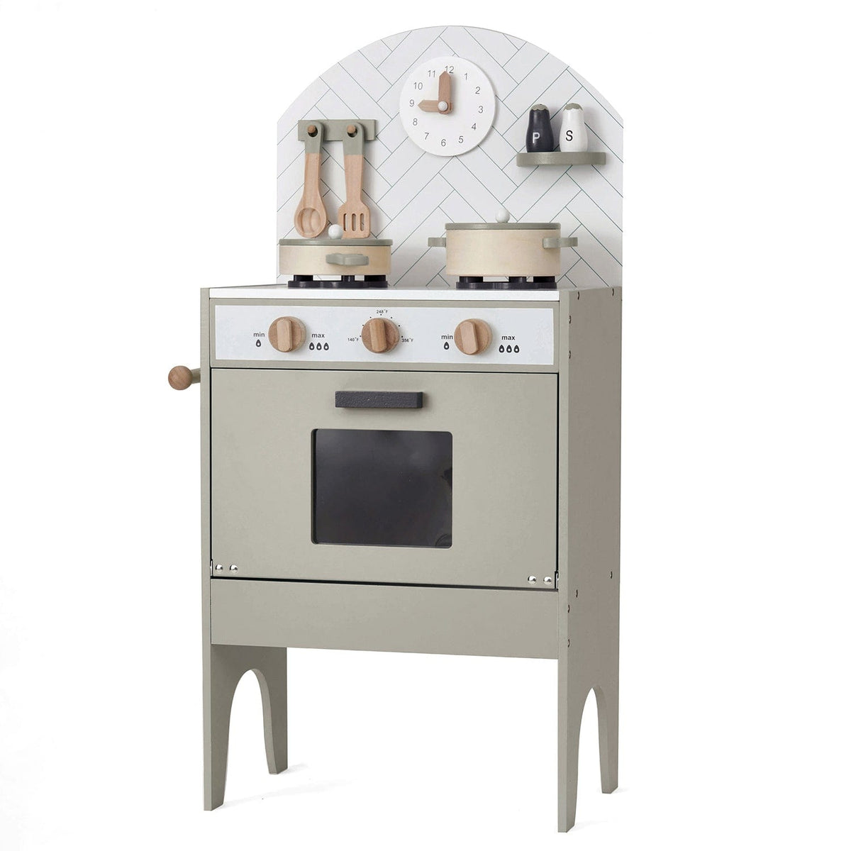 Hooga Playroom Play Kitchen Hooga Playroom Wooden Play Kitchen - Grey