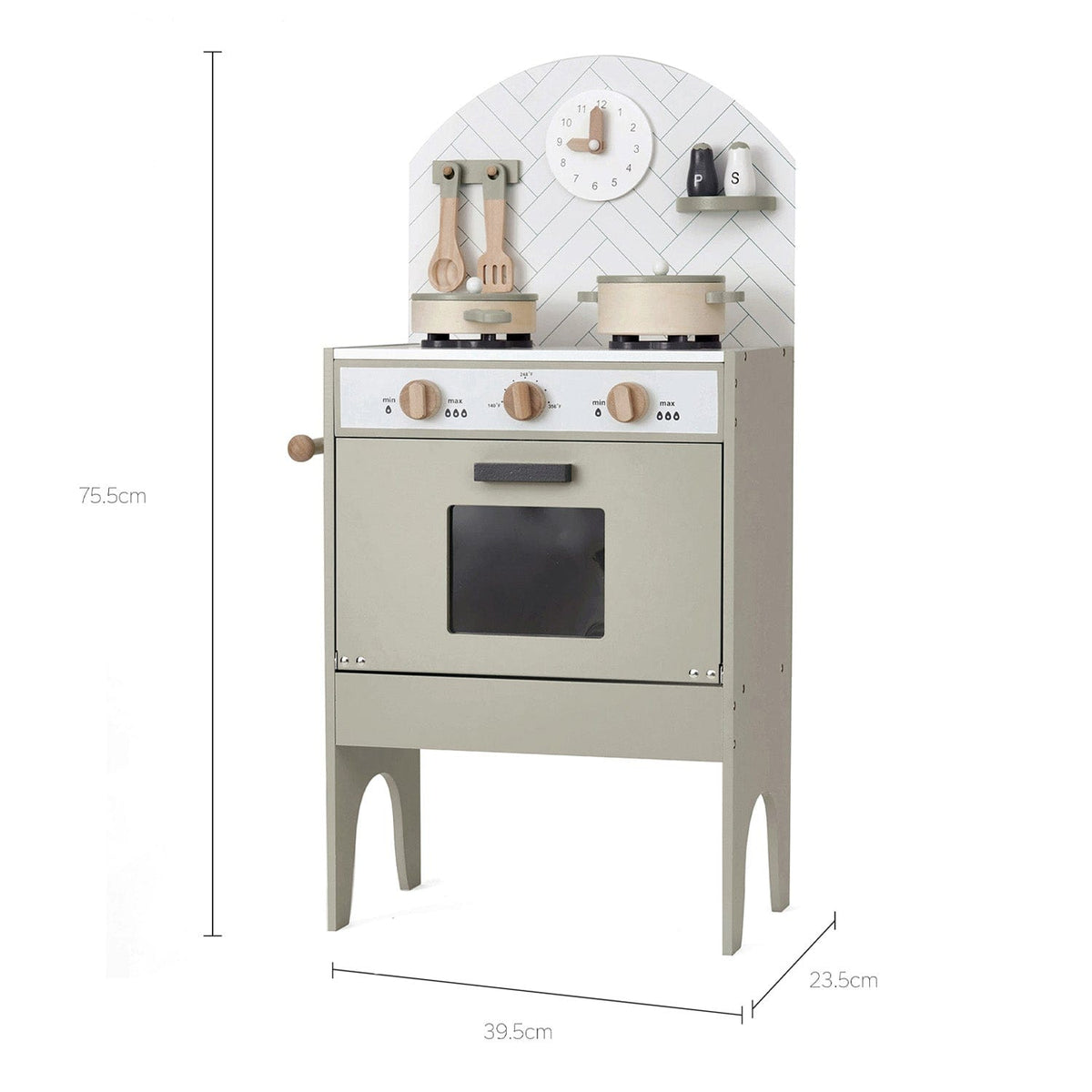 Hooga Playroom Play Kitchen Hooga Playroom Wooden Play Kitchen - Grey