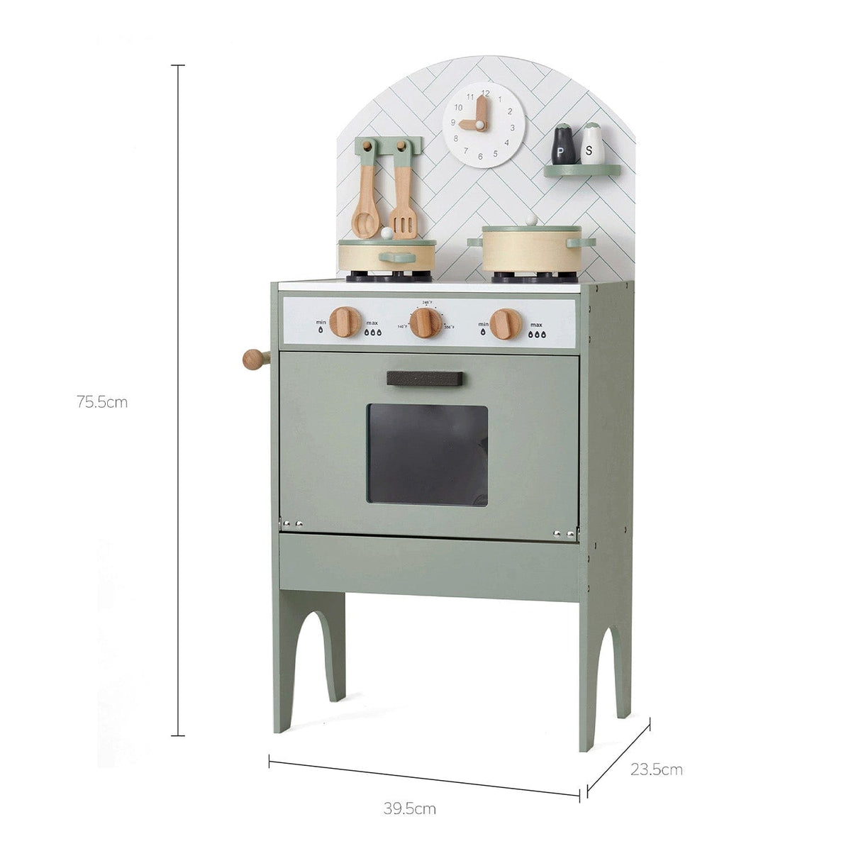 Hooga Playroom Play Kitchen Hooga Playroom Wooden Play Kitchen - Mint