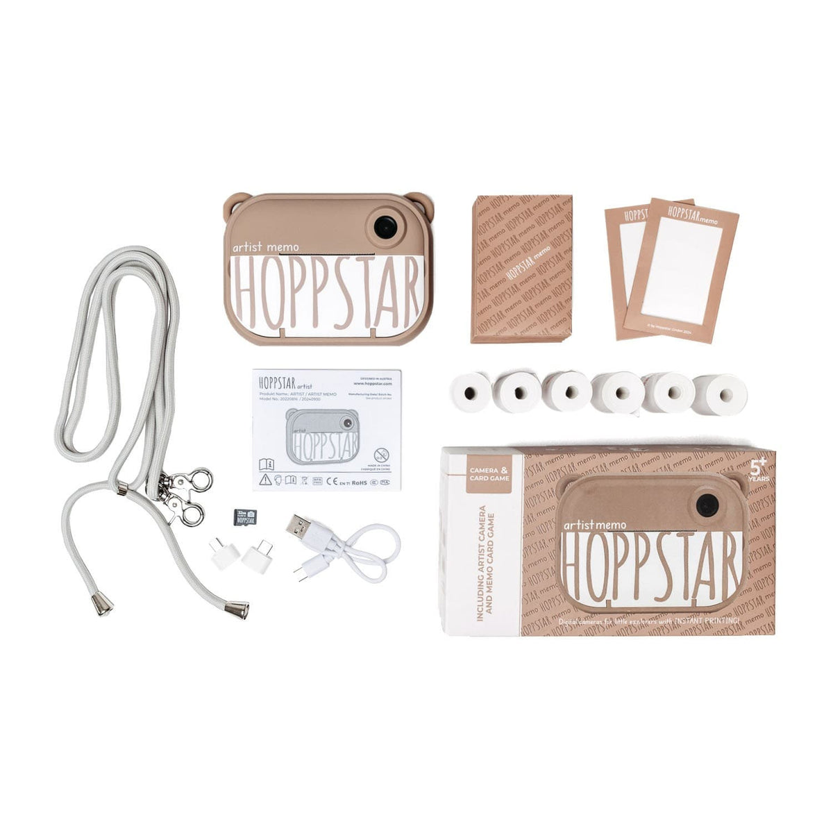 Hoppstar Kids Digital Camera Hoppstar Artist Memo Instant Print Camera & Memory Game - Almond
