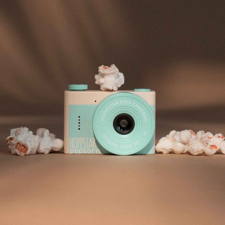 Hoppstar Popcorn kids’ digital camera in Breeze teal