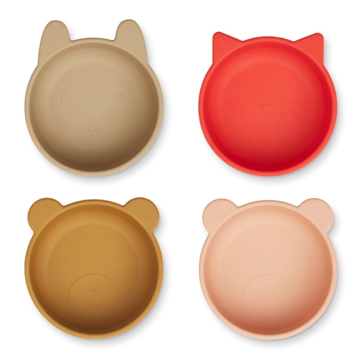 Liewood Sippy Cup Liewood Iggy Silicone Bowls (Apple Red/ Tuscany Rose Multi Mix)