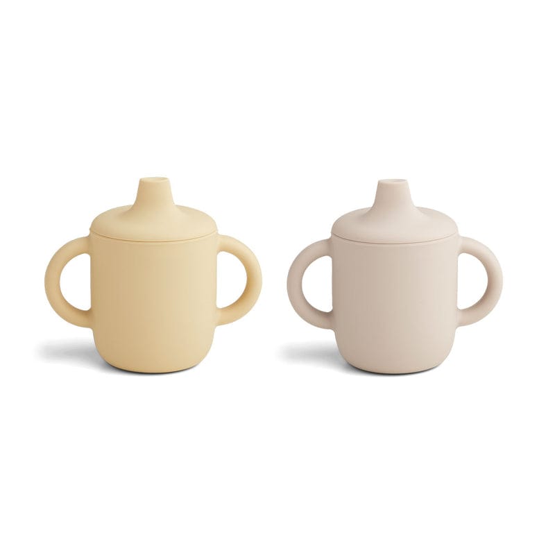 Liewood Sippy Cup Liewood Neil Sippy Cup 2-Pack (Sandy Wheat Yellow Mix)