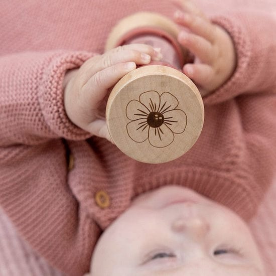 Little Dutch Baby Rattle Little Dutch Pink Rain Rattle (Flowers & Butterflies)