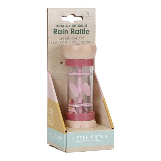 Little Dutch Baby Rattle Little Dutch Pink Rain Rattle (Flowers & Butterflies)