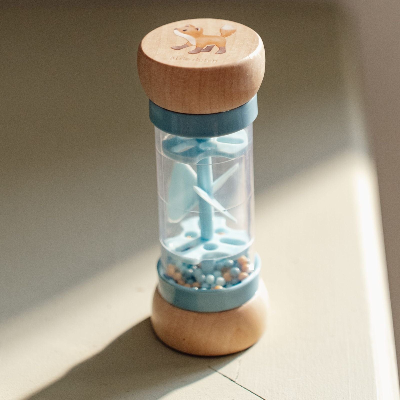 Little Dutch Baby Rattle Little Dutch Rain Rattle - Forest Friends Blue