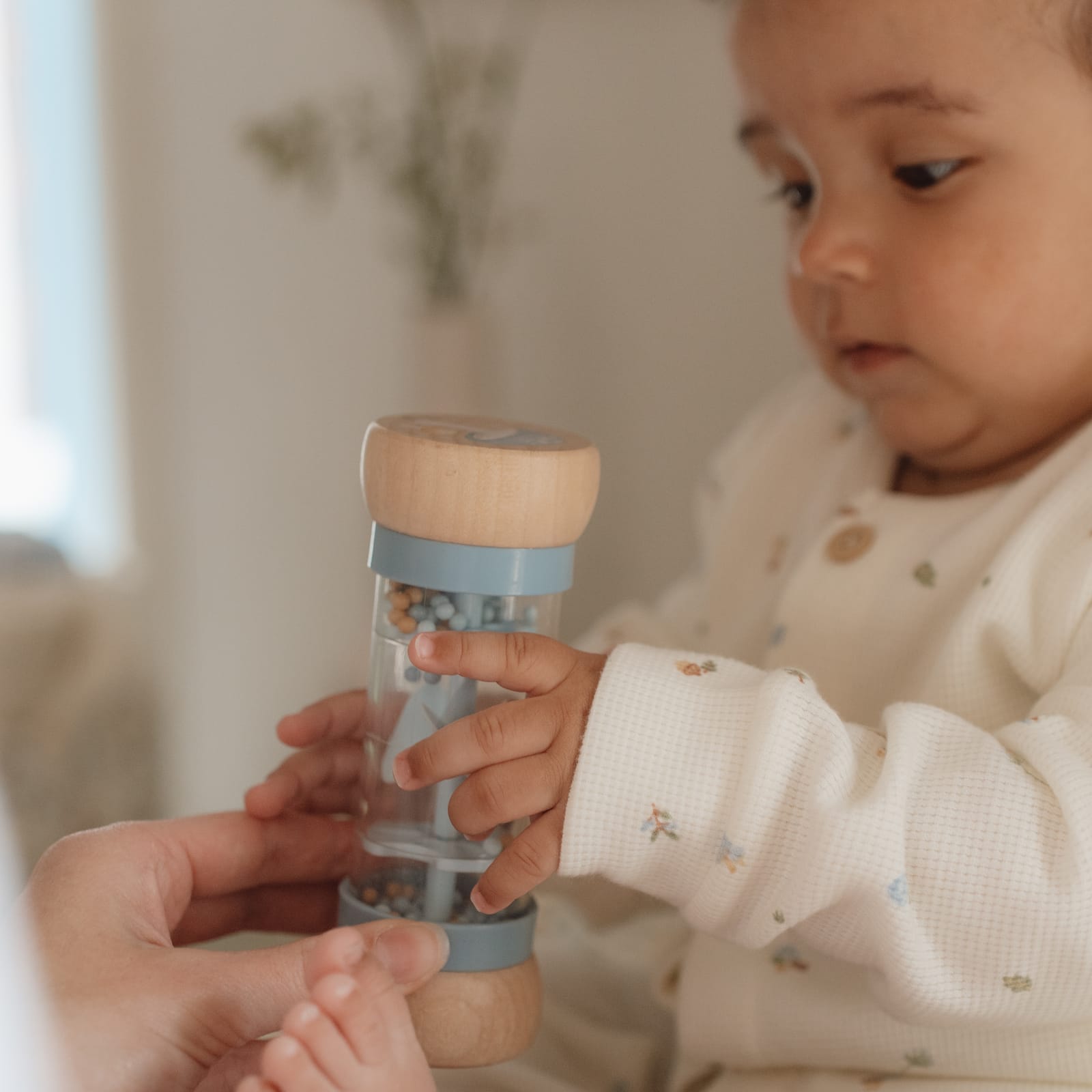Little Dutch Baby Rattle Little Dutch Rain Rattle - Forest Friends Blue