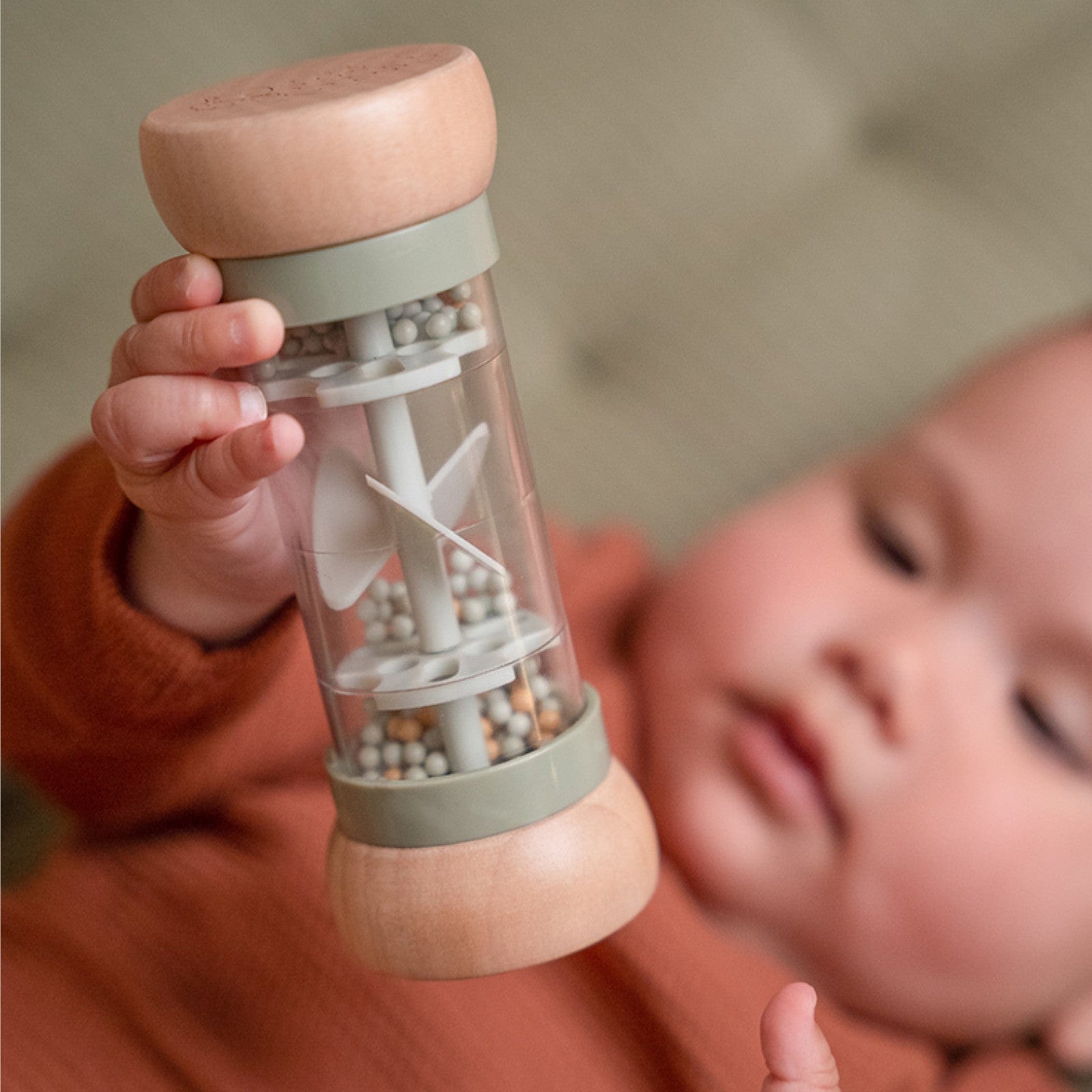 Little Dutch Baby Rattle Little Dutch Rain Rattle - Little Farm Green