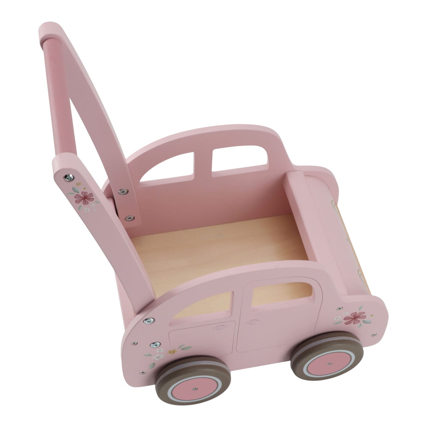 Little Dutch Baby Walker Little Dutch Pink Wooden Baby Walker