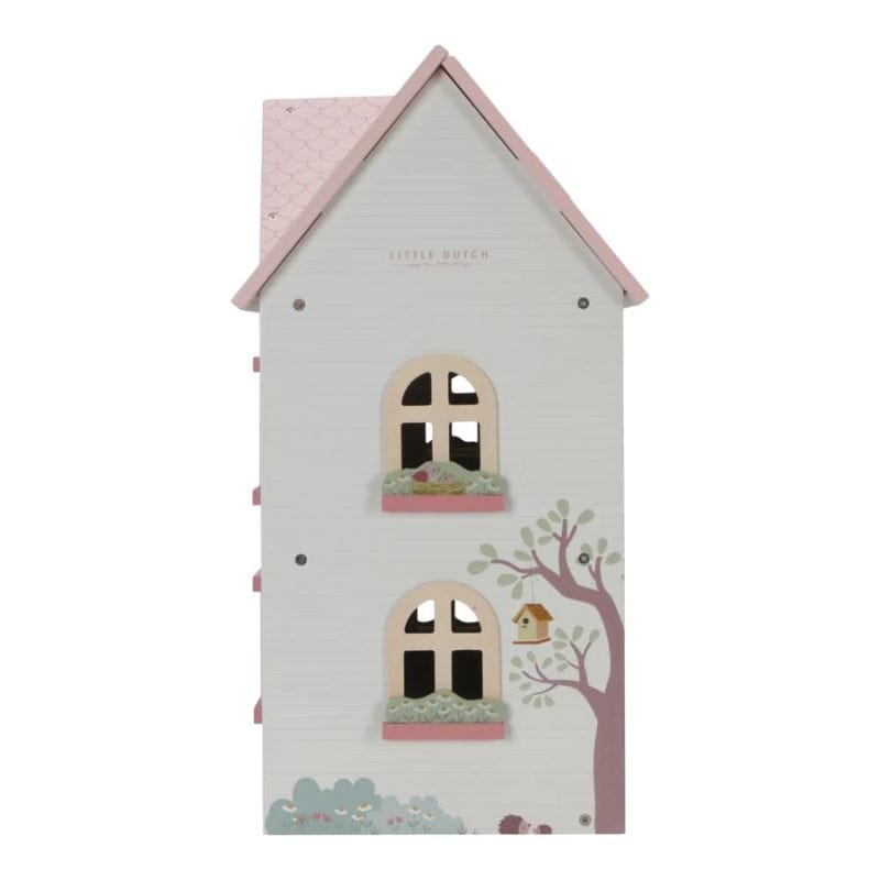 Little Dutch Doll House Little Dutch Pink & White Wooden Doll House with Furniture