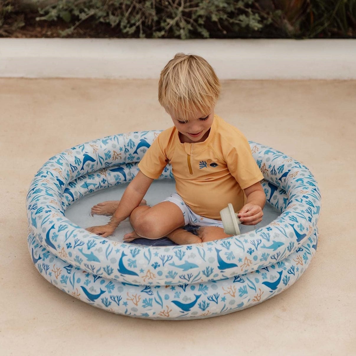 Little Dutch Paddling Pool Little Dutch Childrens Inflatable Paddling Pool 80cm (Ocean Dreams Blue)