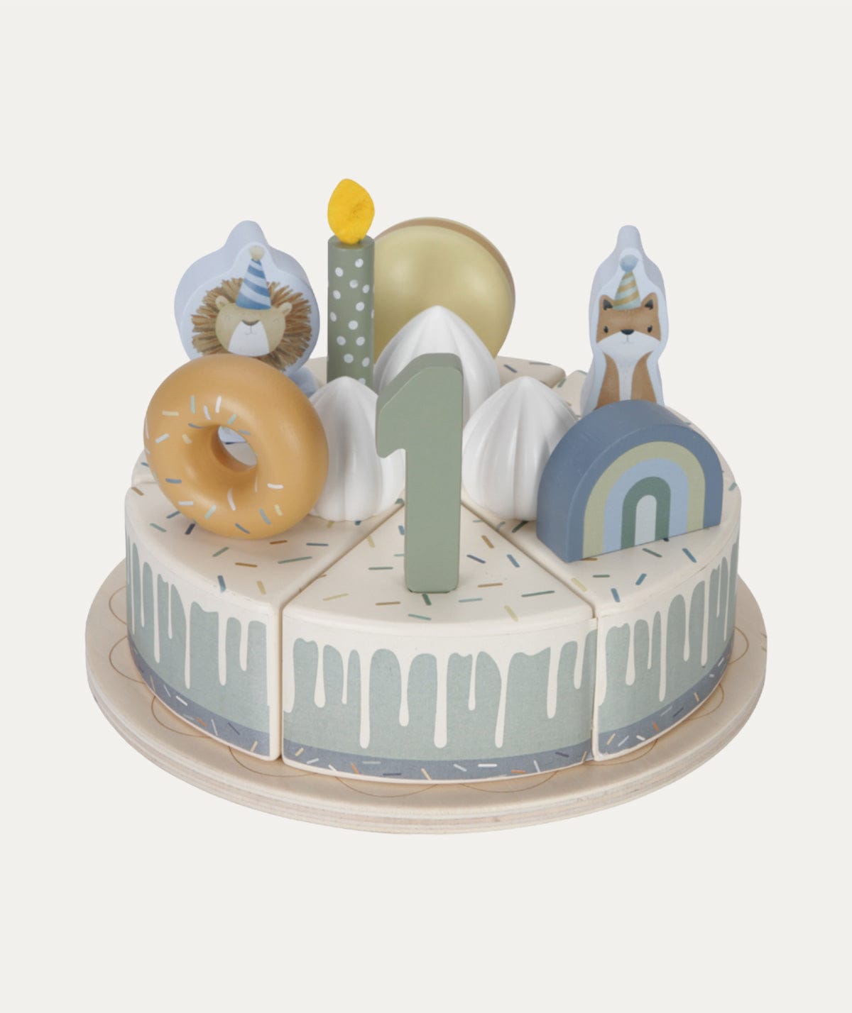 Little Dutch Play Food Little Dutch Blue Wooden Birthday Cake