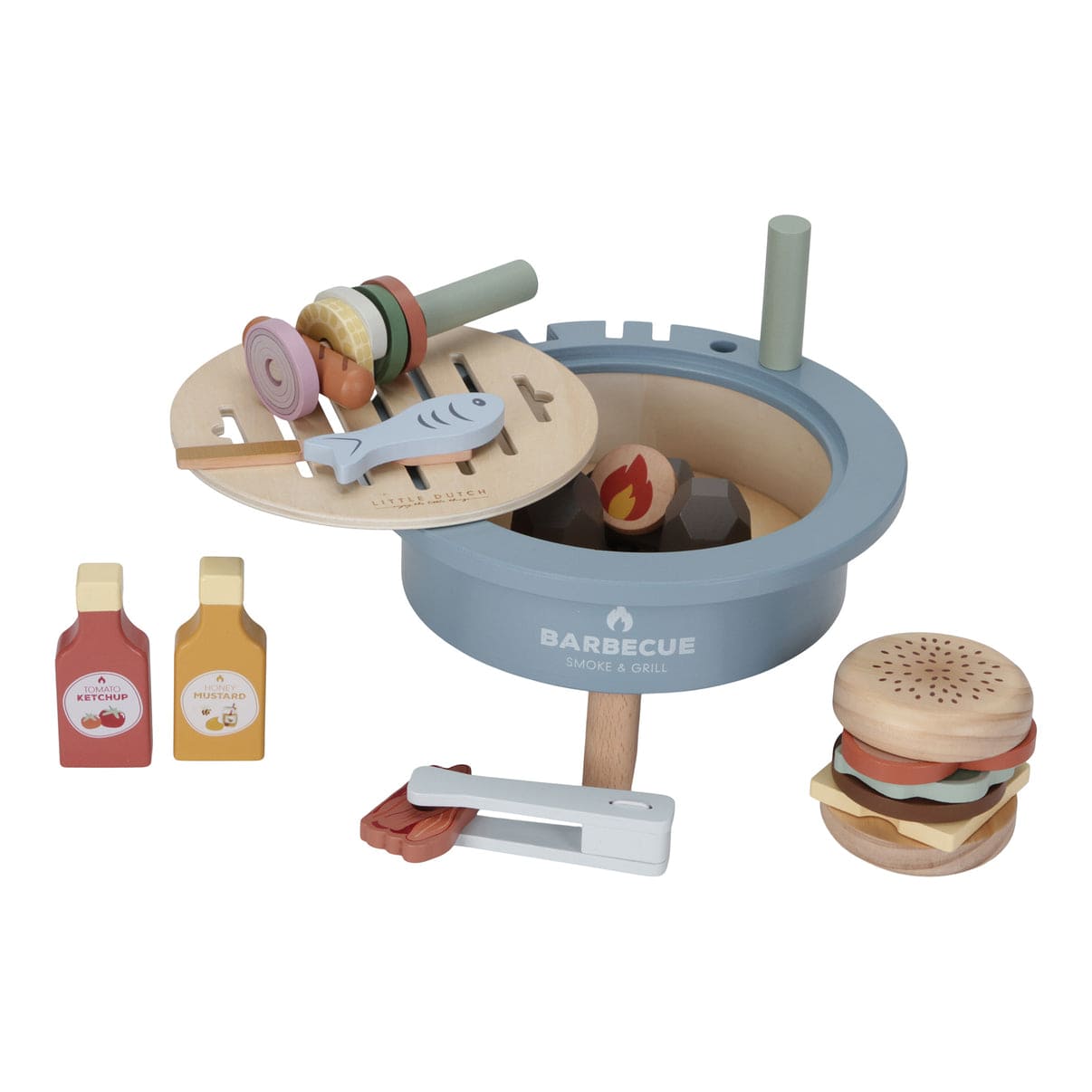 Little Dutch Wooden Toy Barbecue Little Dutch Wooden Toy Barbecue Playset