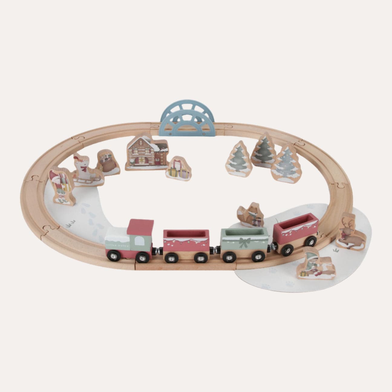 Little Dutch Wooden Toy Little Dutch Christmas Wooden Train Track