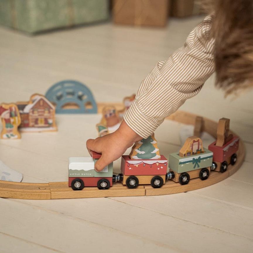 Little Dutch Wooden Toy Little Dutch Christmas Wooden Train Track