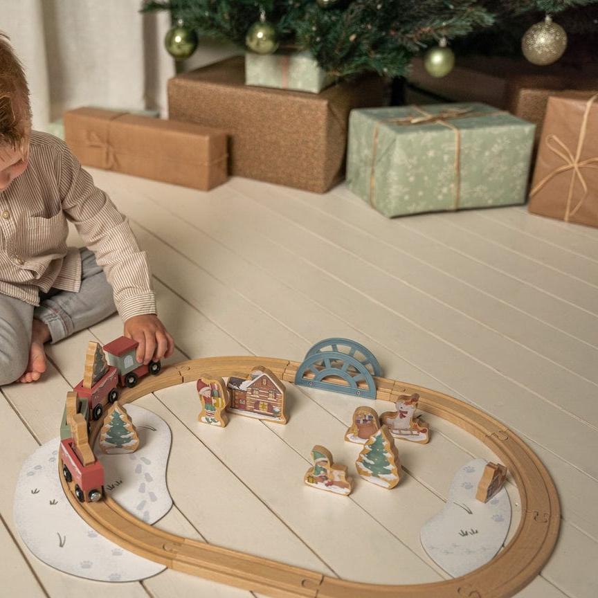 Little Dutch Wooden Toy Little Dutch Christmas Wooden Train Track