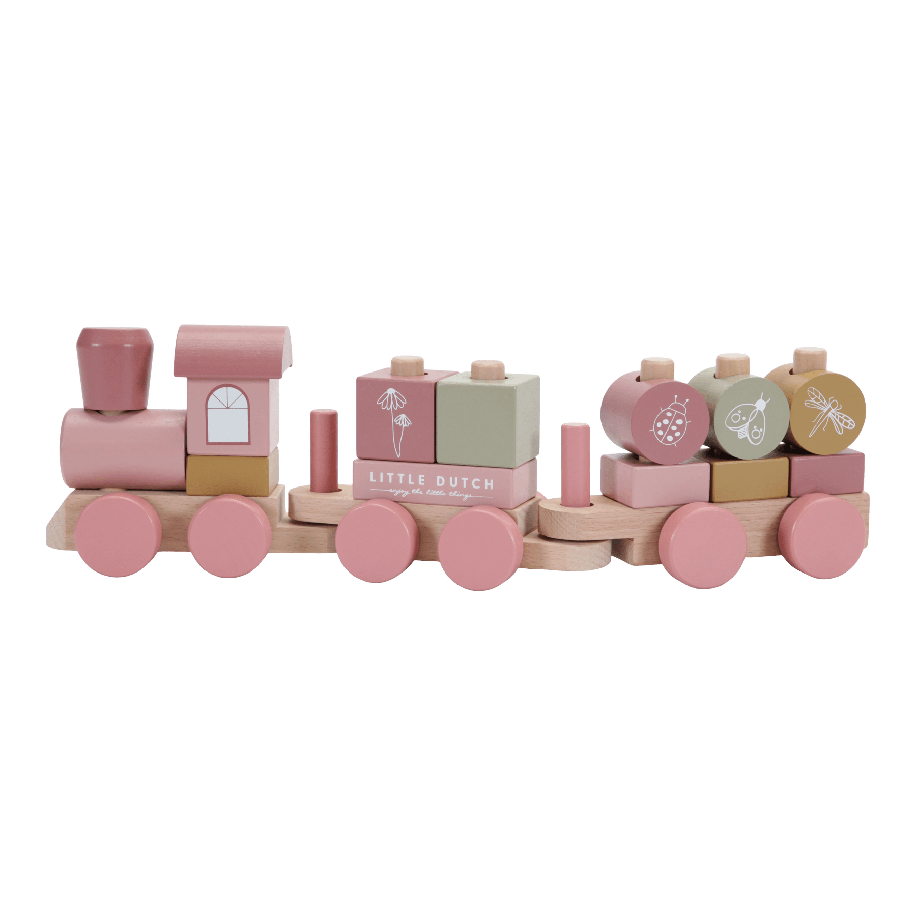 Little Dutch Wooden toy Little Dutch Stacking Train (Wild Flowers)