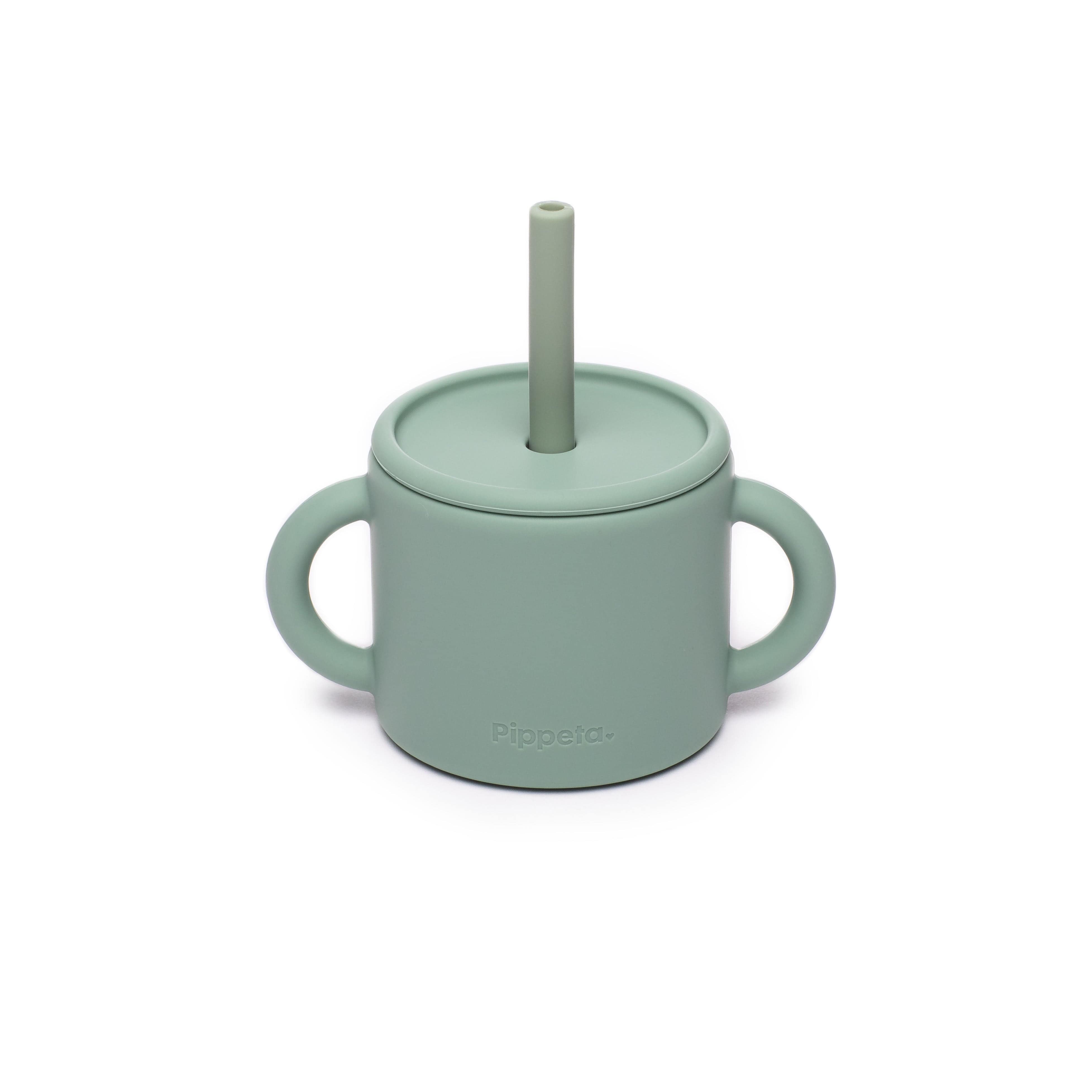 Pippeta Silicon Cup & Straw (Meadow Green)