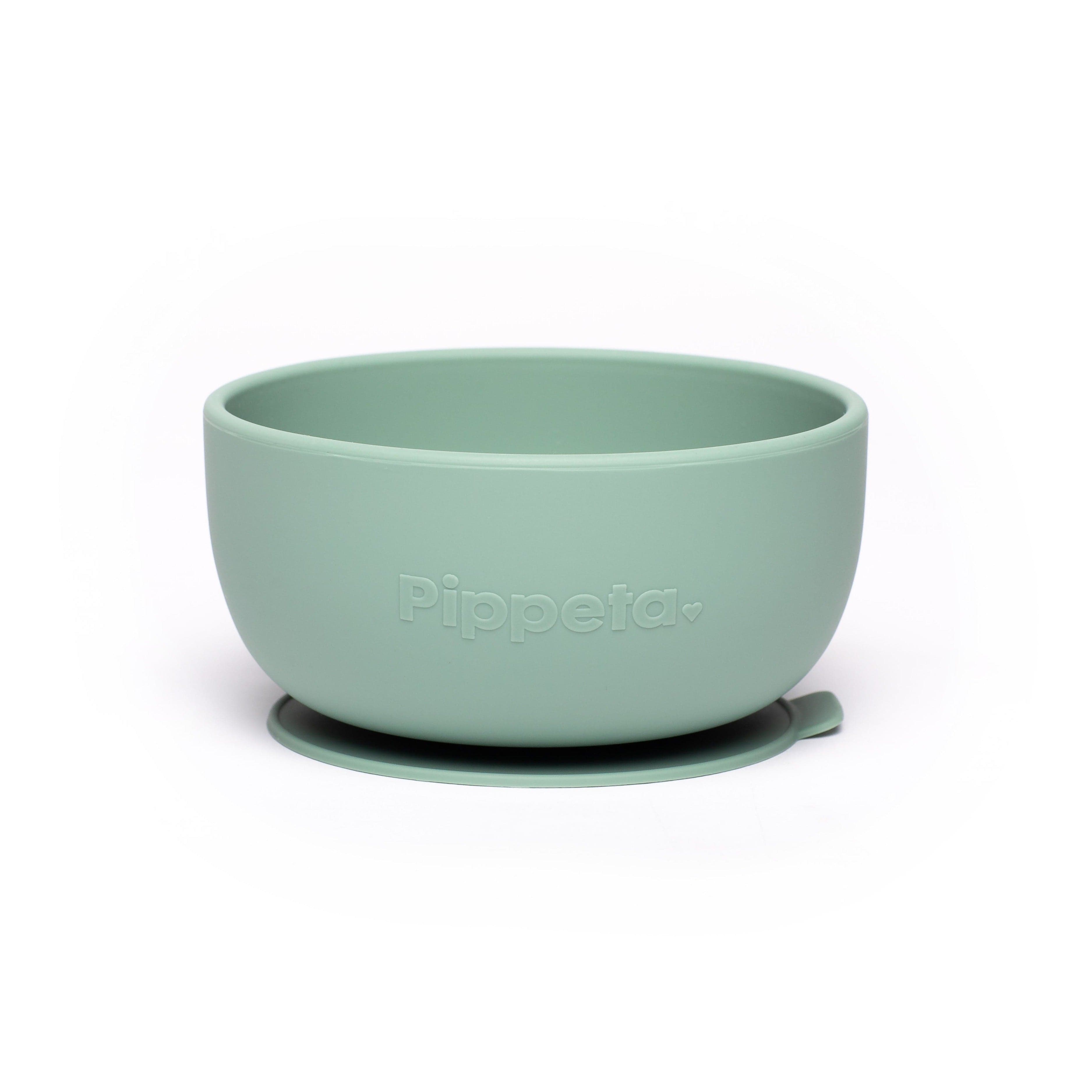 Pippeta Weaning Bowl Silicone Suction Bowl (Meadow Green)