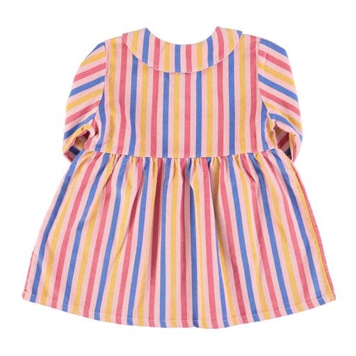 Piupiuchick Dress Girls Corduroy Dress (Pink Multicolour Stripes)