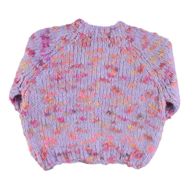 Piupiuchick Jumper Piupiuchick Girls Knitted Cardigan (Multicolour lilac)