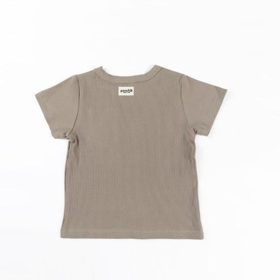 Ponchik T-Shirt Unisex Ribbed Cotton T-Shirt (Artichoke green)