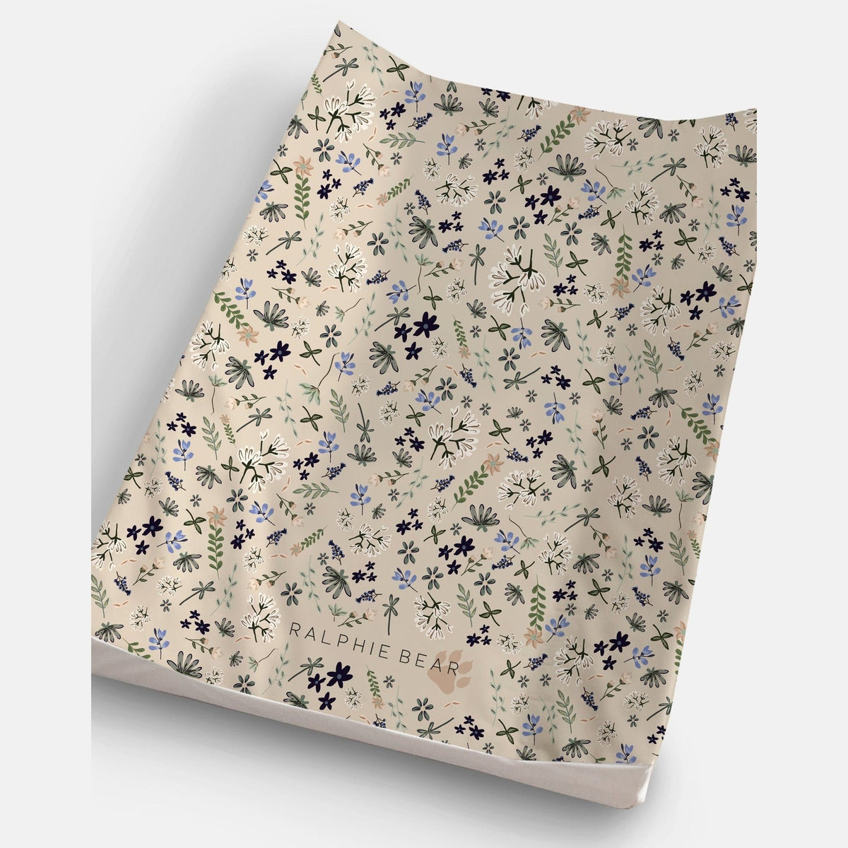 Ralphie Bear Wildflower anti-roll wedge changing mat
