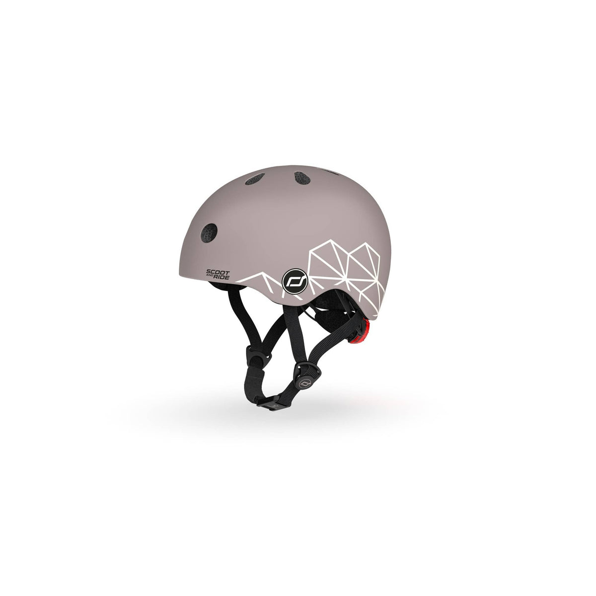 Scoot & Ride Helmet XXS-S (1-3 years, 45-51cm) Scoot & Ride Printed Kids Helmet XXS-S - Brown Lines