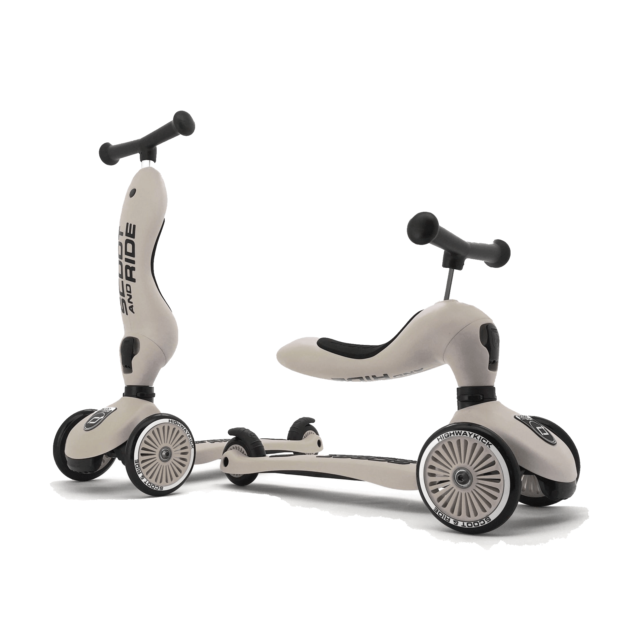 Scoot & Ride Scooter Highwaykick 1 Kids Scooter & Push Along (Ash)