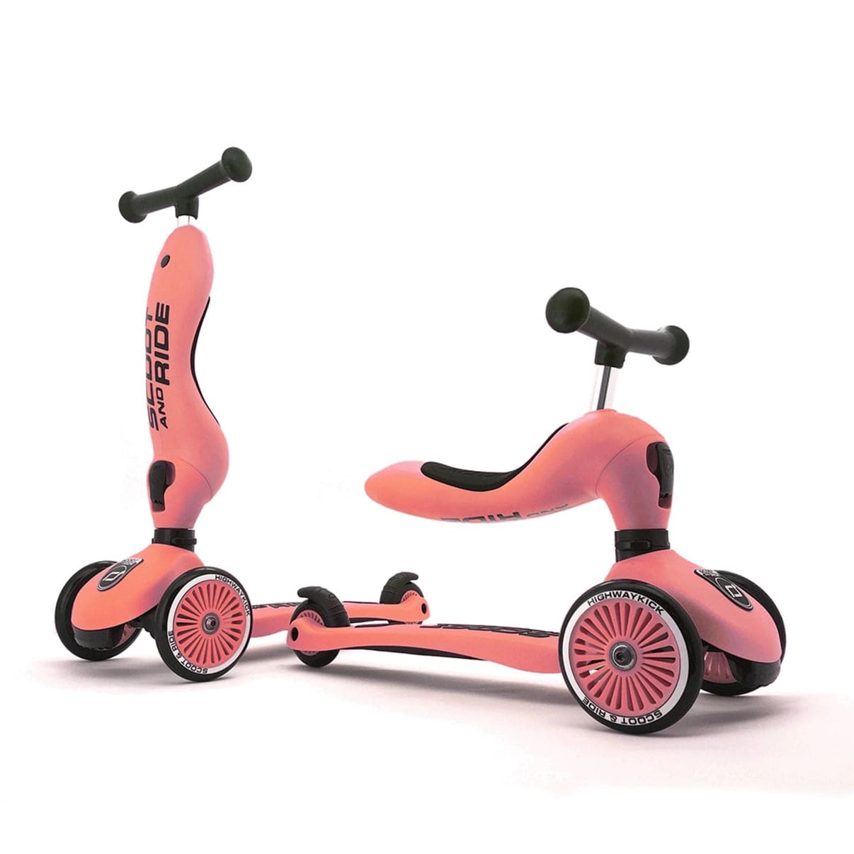 Scoot & Ride Scooter Highwaykick 1 Kids Scooter & Push Along (Peach)