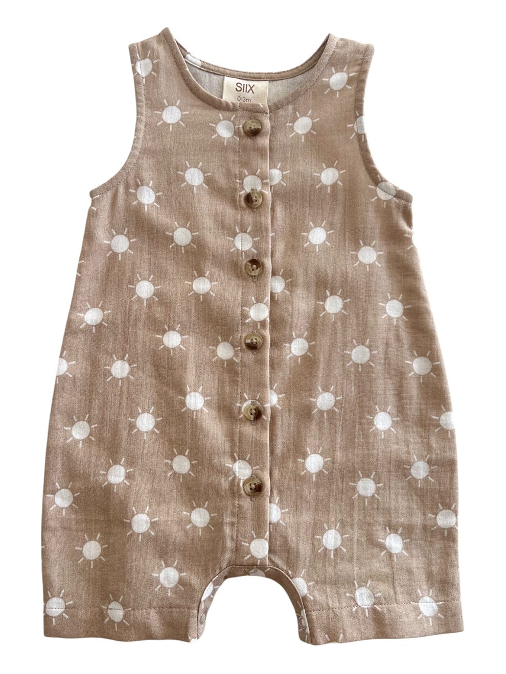 Siix Collection Baby Romper SIIX Collection Organic Short Jumpsuit (Beige)