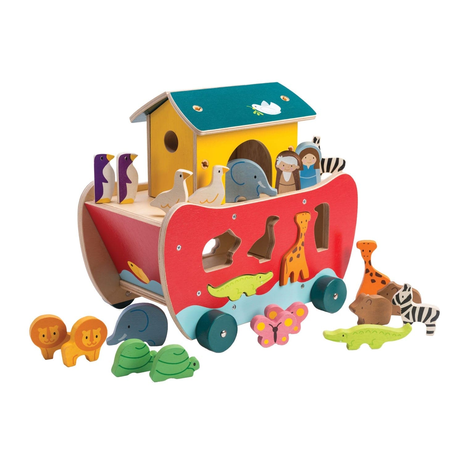 Tender Leaf Toys wooden animals Noah's Shape Sorter Ark
