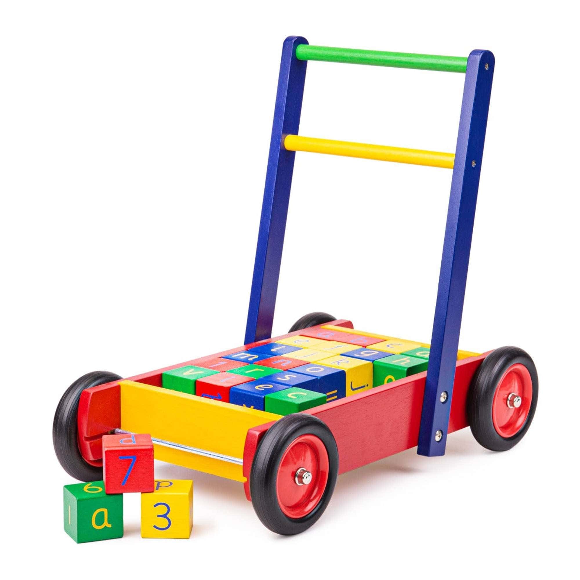 Tidlo Baby Walker Tildo Wooden Babywalker With ABC Blocks