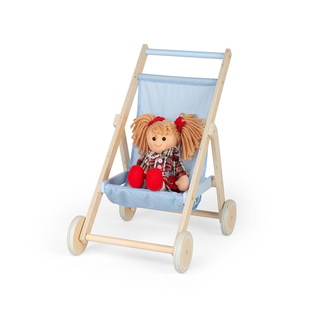 Tidlo Tidlo Wooden Doll's Stroller (Blue)