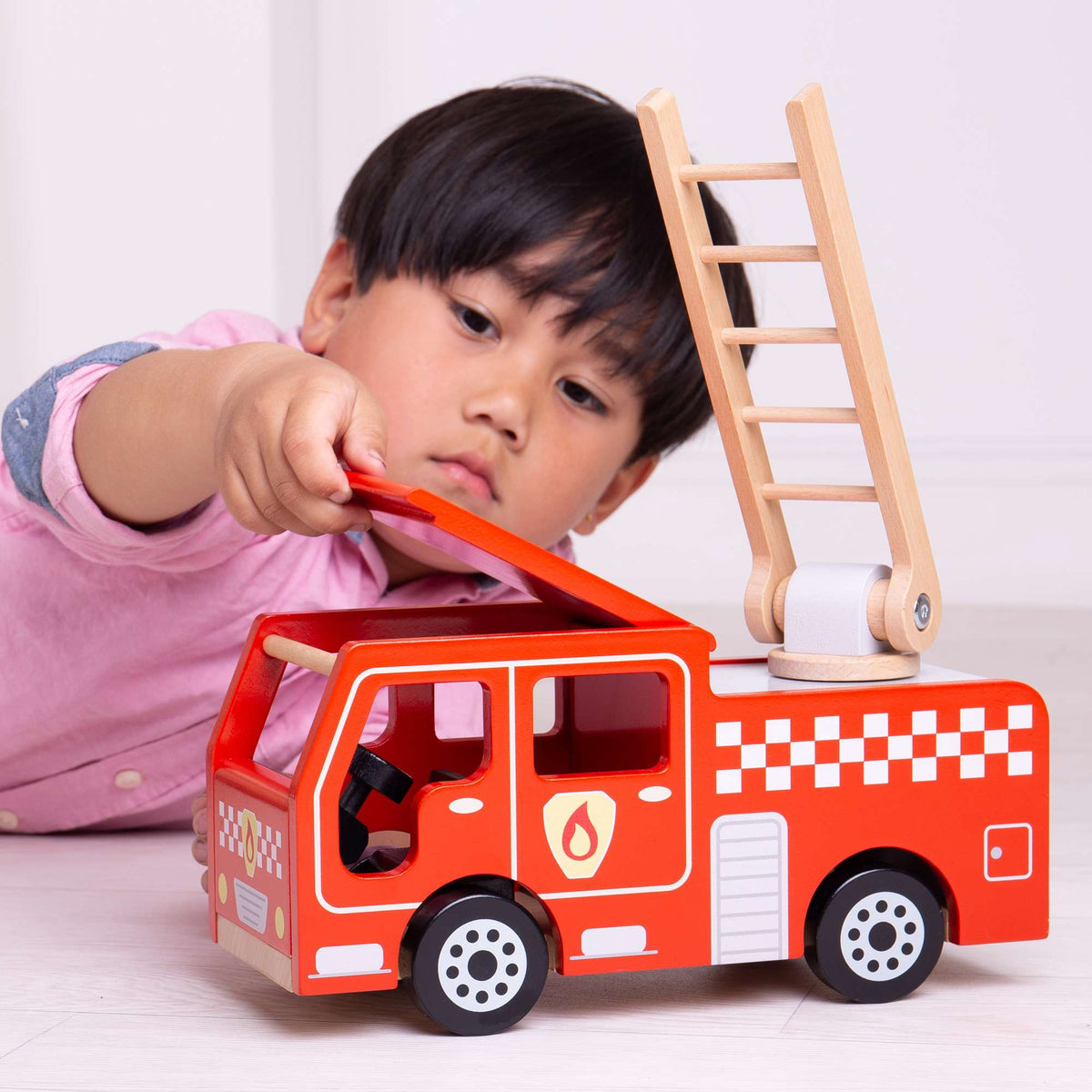 Tidlo Toy Vehicle Tidlo Wooden City Fire Engine