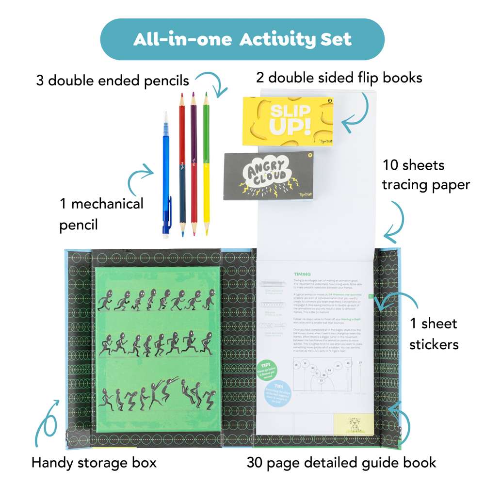 Tiger Tribe Art Kit Tiger Tribe Flip Book Kit - Animation Action